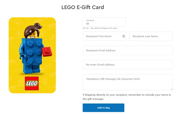 Shop LEGO® Gift Cards